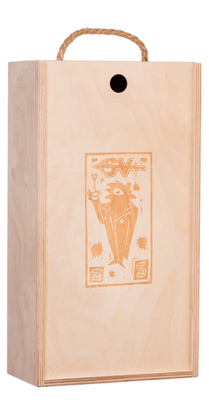 Drevená krabica na dve fľaše